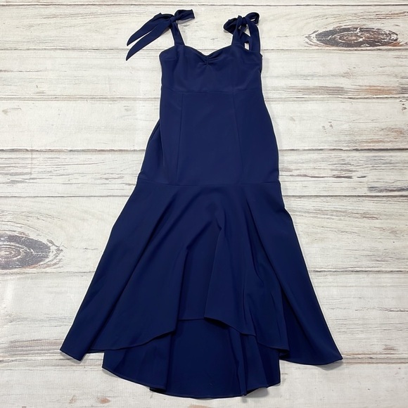 Show Me Your Mumu Dress Womens Large Blue Maxi Bow Sweetheart Mermaid - Picture 11 of 16